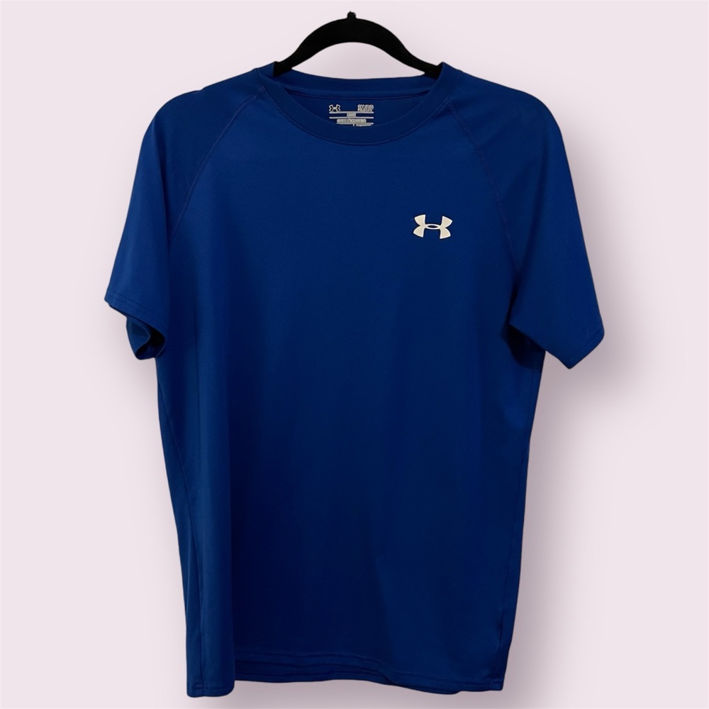 Under Armour S Blue Loose Fit Heat Gear Short Sleeve Shirt